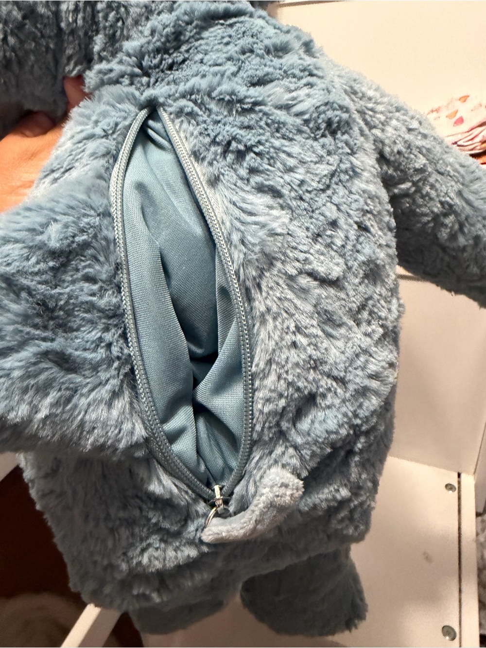 Hammerhead Plush Character Toy in Dusty Blue - Picture 3 of 5